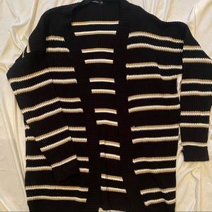 Boohoo Oversized LongSlv Striped Cardigan sweater